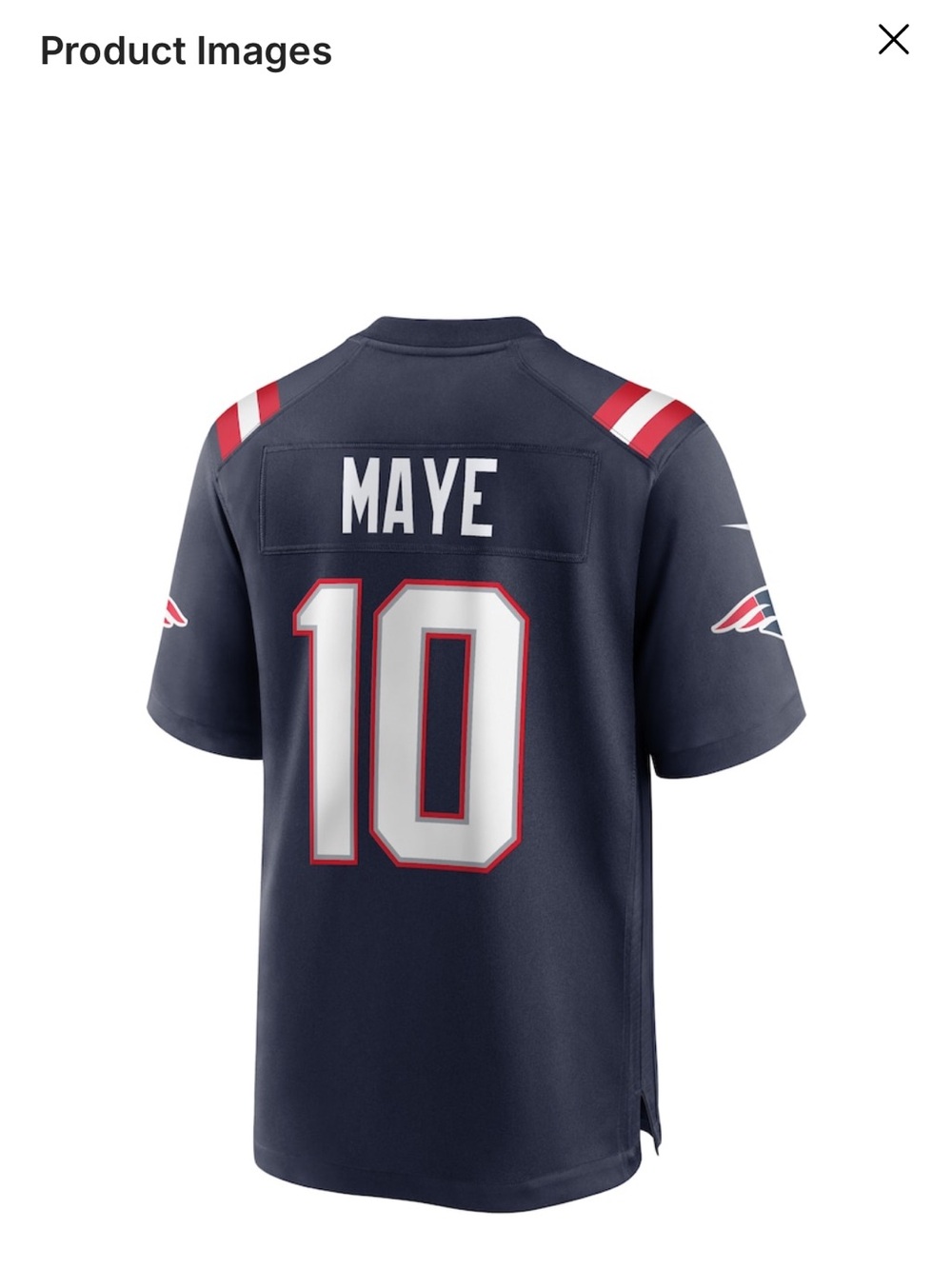 NFL Mac Jones #10 Navy, White & Red New England Patriots Jersey